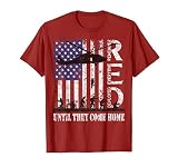 RED Friday Remember Everyone Deployed US Flag Army Vintage T-Shirt