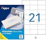 Apli 101044 Boîte de 2100 Etiquettes multi-usage A4 70 x 42,4 mm