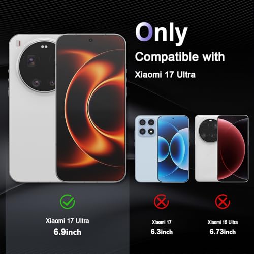 Image of Case for Xiaomi 17 Ultra 5G, Military Grade Drop Protection Phone Case, Yellowing Resistant, Anti-Scratch Hard PC Back, Shockproof Hard Ultra-Thin Protective Cover, Clear