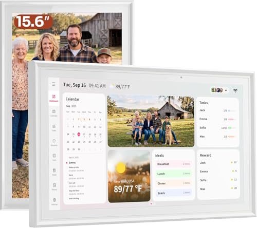 Image of Ingnok Digital Calendar Wall Touchscreen, Family Planner,15.6Inch | No Subscription, Real-Time Calendar Sync,Family or Personal Organizer, Wi-Fi, 32GB,Chore Chart, Reminders,Photo Frame