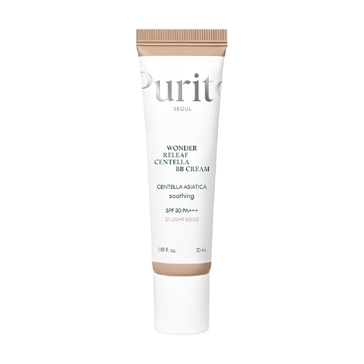 Purito Seoul Wonder Releaf Centella BB Cream SPF30 PA+++ No.21 Light Beige, 30 ml