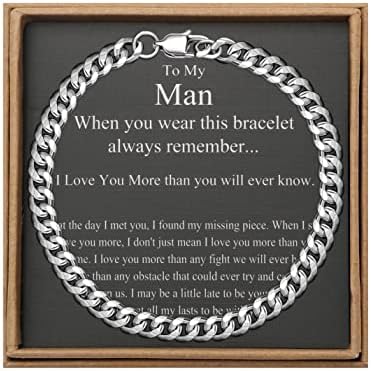 Pulseras de eslabones cubanos para hombre de acero inoxidable estilo hip hop de Miami regalos de Navidad de moda para hijo novio marido hermano papá