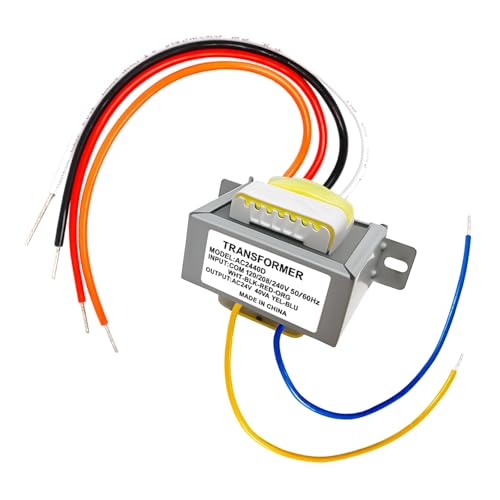24V 40VA Control Transformer with Foot Mount for HVAC Furnace Multi Tap,Primary Voltage 120/208/240V 50-60hz Secondary 24V
