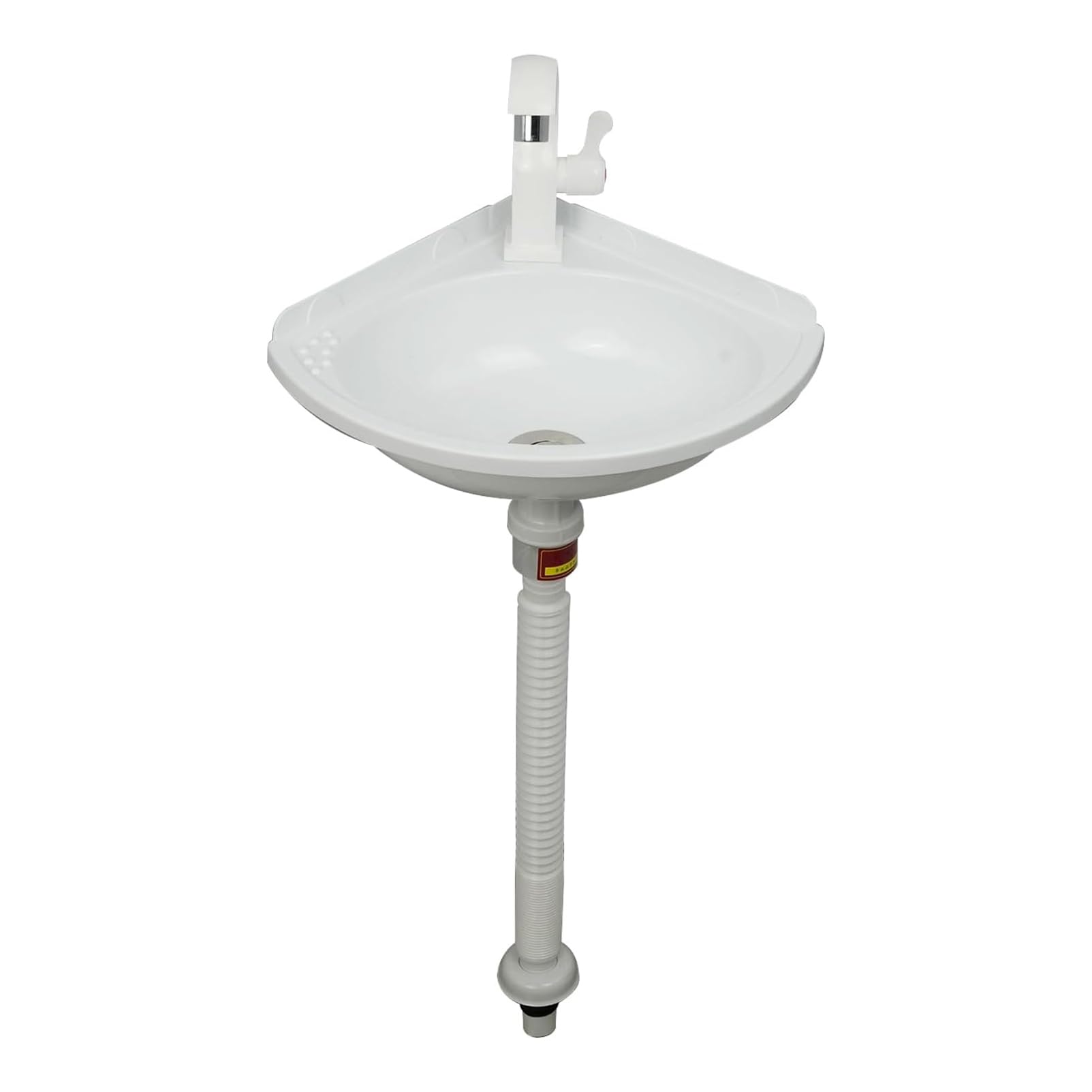 Lavello da bagno ad angolo,Lavabo a vasca singola in Plastica, Lavandino da cucina a parete piccolo,Lavabo sospeso per ospiti,per Barca,Camper,Roulotte,Camper