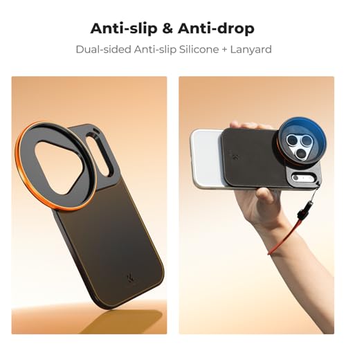 Image of K&F CONCEPT Double-Sided Magnetic Lens Filter Mount Adapter with 58mm CPL Filter, Compatible with iPhone 17 Pro Max and 58mm Threaded Filters, CPL Filter Compatible with iPhone Camera Lens