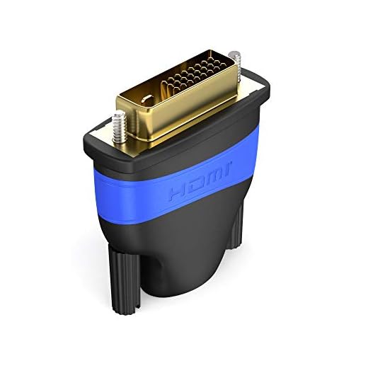 KabelDirekt – HDMI > DVI-adapter (DVI 24+1, 1080p, Full HD, 3D, höghastighet) TOP-serien