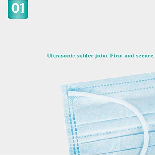 MEISI Protetor facial infantil para boca, 3 camadas de cobertura de filtro de poeira não tecida, 50