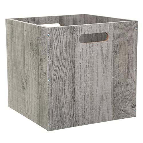 Five - Boîte de Rangement en Bois Gris 31 x 31 cm