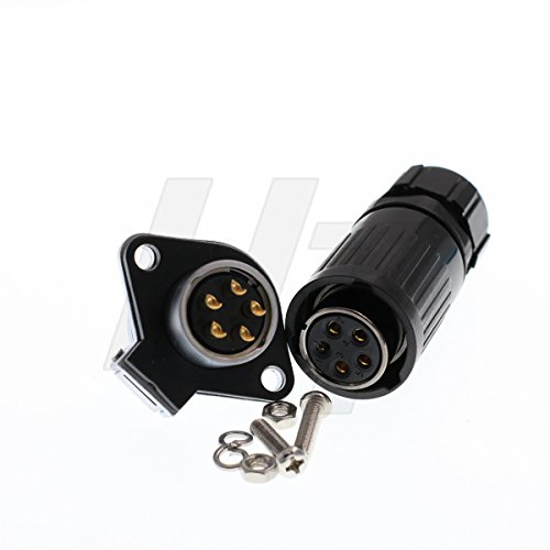 HangTon HP20 5 Pin Power Connector Cable Female Plug Male Socket Waterproof for Automotive Marine Devices Machines