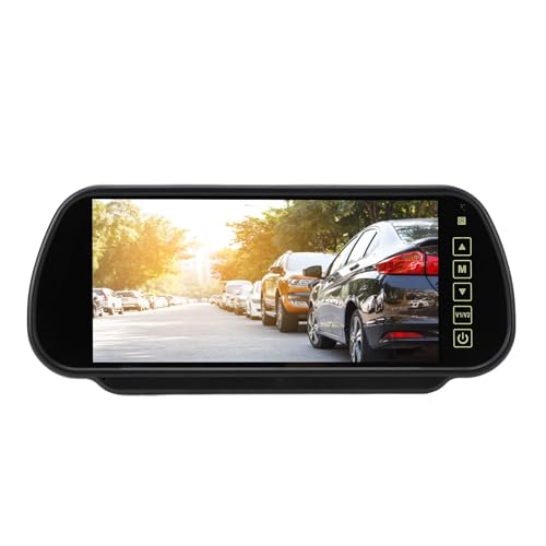 Rear View Mirror, 7 HD Backup Camera Mirror, Wired Car Rear View Mirror Monitor with 4PIN Connector