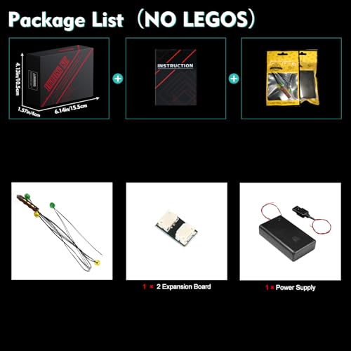 VONADO LED Light Kit Compatible with Lego Minecraft The Frog House 21256 (Lights Only, No Models) Creative Lighting Set Accessories Compatible with Lego 21256 Building Set - Thumbnail 3