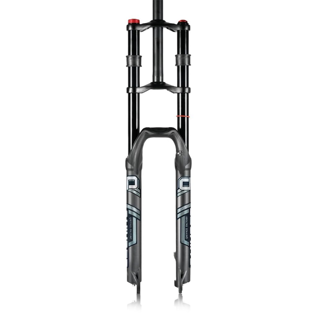 QHIYRZE DH Mountain Bike Suspension Fork 27.5 29 Inch Downhill MTB Air Fork 1-1/8" Straight Front Fork Travel 165mm XC Double Shoulder Manual Lockout QR 9x100mm Disc Brake(29'')