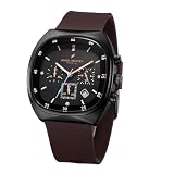 Daniel Hechter Paris Bercy Collection Modern Chronograph Watch for Men with Square Dial and Silicon Band-DHM1001