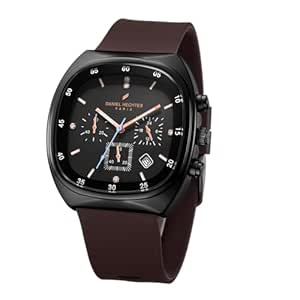 Daniel Hechter Paris Bercy Collection Modern Multi Functional Watch for Men with Square Dial and Silicon Band-DHM1001