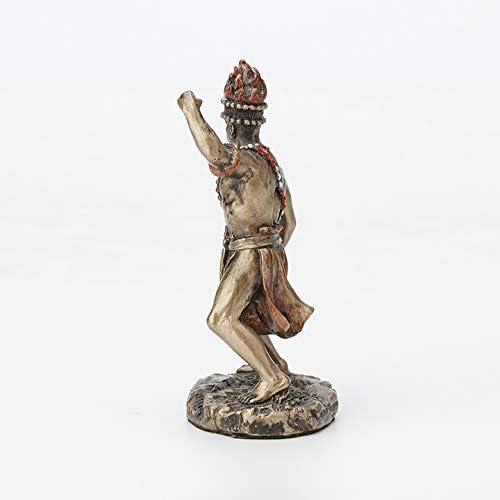 Veronese Design 3 1/2 Inch Chango Santeria Orisha God of Fire, Thunder, Lightening and War Cast Resin Hand Painted Antique Bronze Finish Statue Home Decor