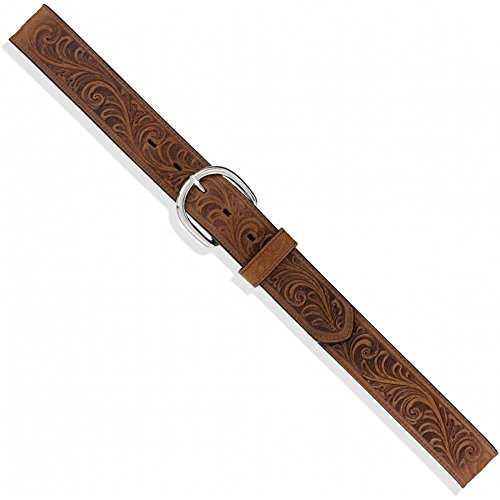 Overland Sheepskin Co Women's Silver Creek Brown Western Scroll Belt Brown 423