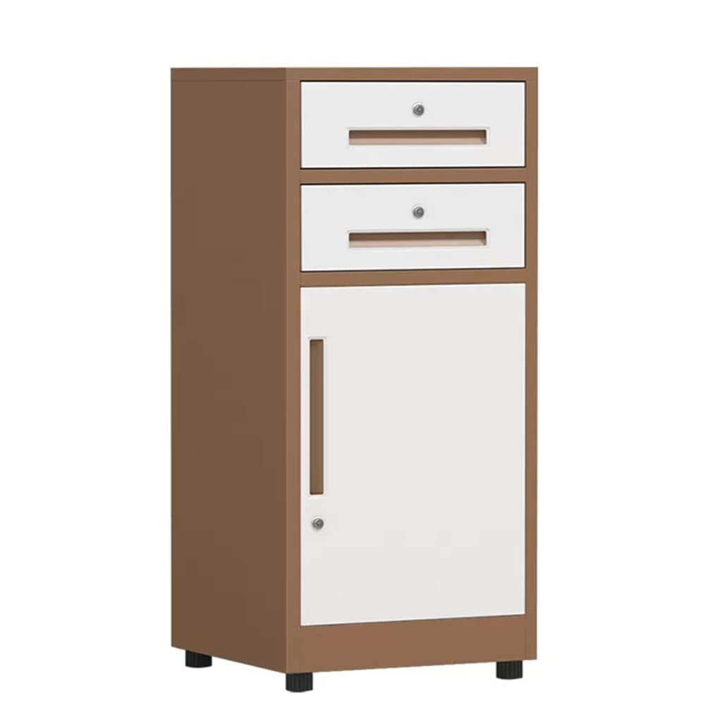 Aioneer Brown Steel Under Desk File Cabinet Adjustable Partition For Large Storage 40X39x85cm Black-40X39x85cm