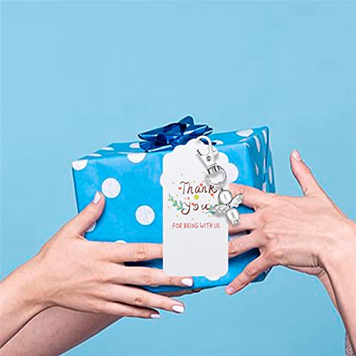 60 peças, chaveiro de anjo, pingente de asas de anjo da guarda para lembrancinhas de batismo de bebê