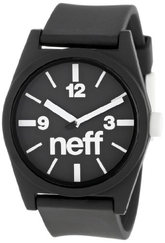 Neff Men's NF0201-Black Custom Designed Neff and PU Strap black Watch
