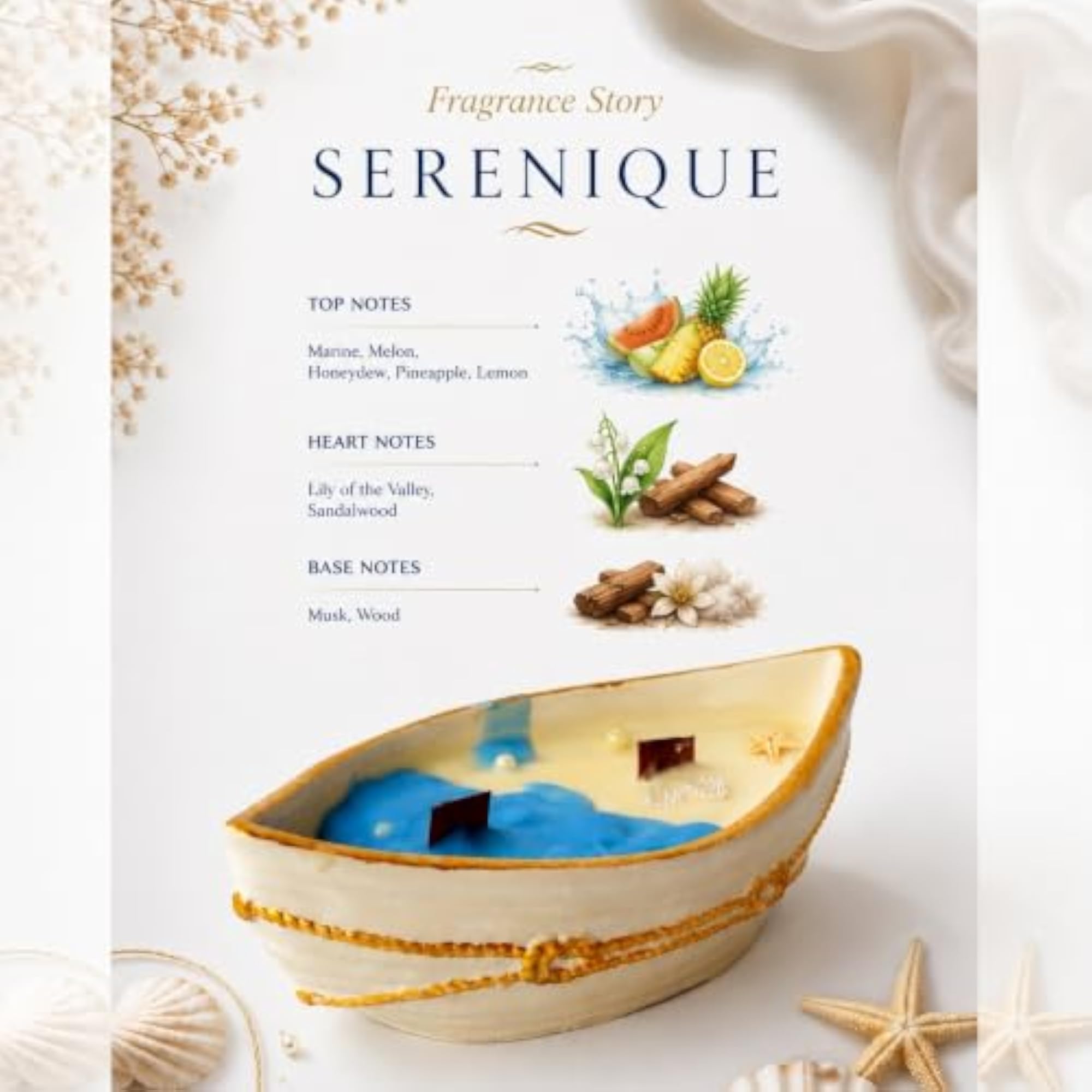 Soirée Serenique Scented Candle, Fresh Aquatic