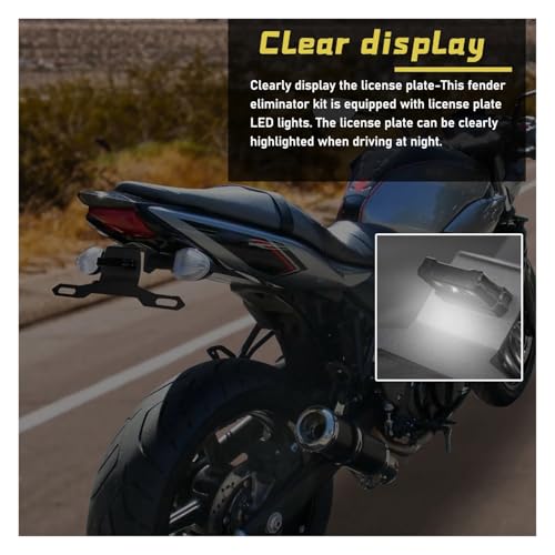 Support de plaque d'immatriculation Suzuki SV650 eclairage LED 2015-2021