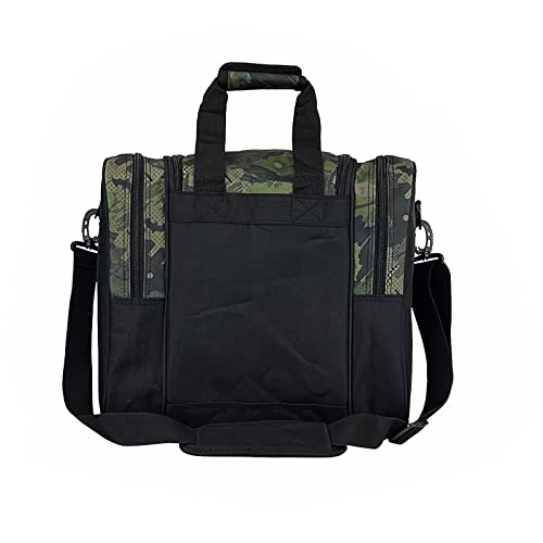 GRANDUP Bowling Ball Bag for Single Ball - Black Bowling accessories Ball Tote Bag Bowling Bag with Padded Ball Holder - Fits Bowling Shoes Up to Mens Size 14