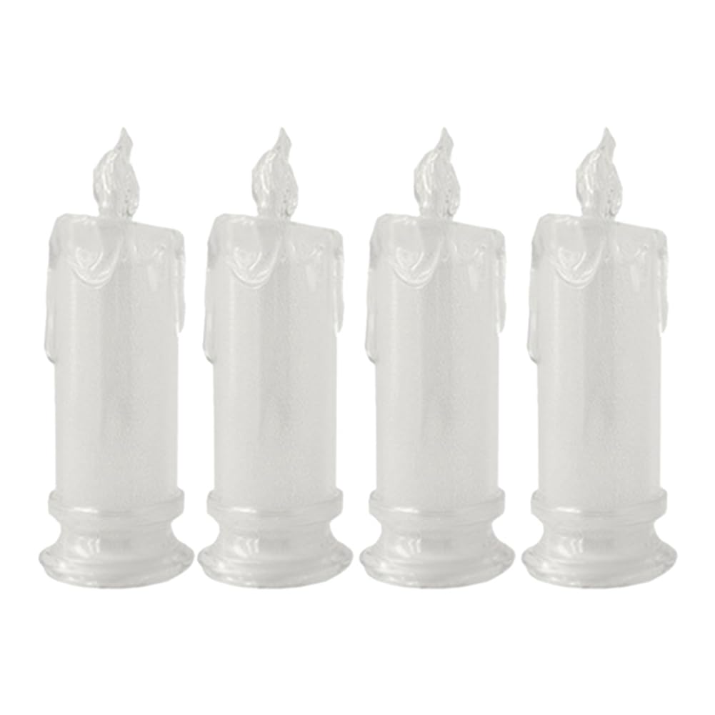 CTRLZS 4PCS LED Flameless Candles,LED Clearance Pillar Candles, Battery Included,Decoracion for Halloween Christmas