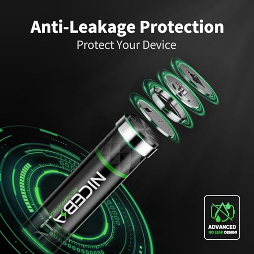 image for NICEBATT Rechargeable AAA Batteries 1100mAh, Premium NiMH Triple A Bat