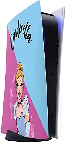 Skinit Decal Gaming Skin Compatible with PS5 Digital Edition Console - Officially Licensed Disney Princess Cinderella Art Design