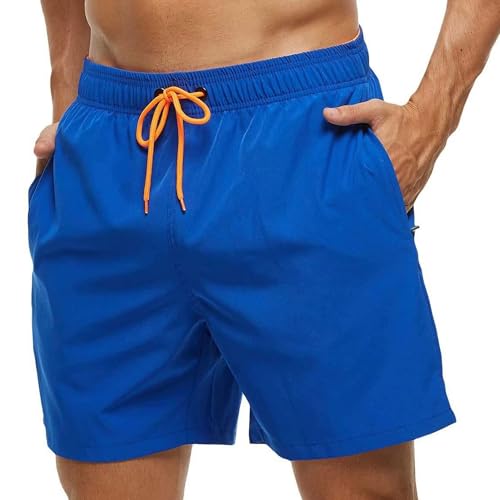 Shorts cortos deportivos para hombre con bolsillos con cierre miniatura 1