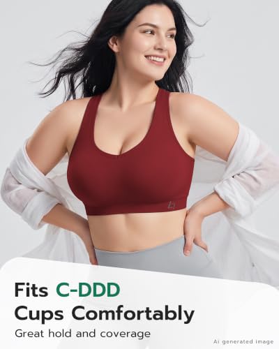 Image of FITTIN Supportive Sports Bra for Large-Bust: 12-Hour Zero-Pressure Comfort