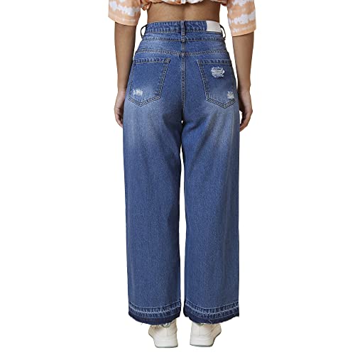 Image of Globus Women Blue Boyfriend Fit Mid-Rise Jeans