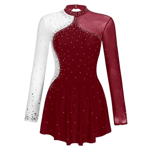 Tenue spectacle danse et gala de patinage manche longue femme
