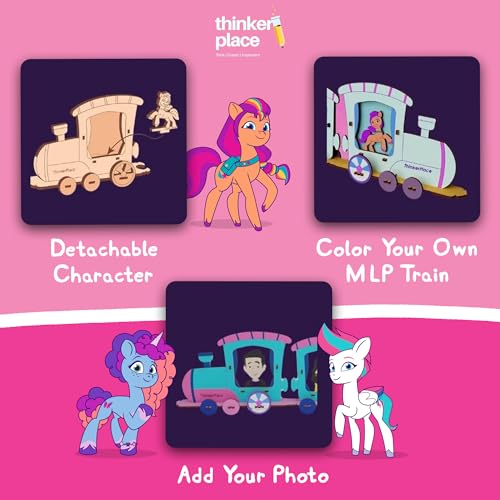 Image of My Little Pony DIY Mini Train Photo Frame Interactive Learning Educational | Perfect Birthday & Return Gift | STEM 3D Puzzle for 3, 4, 5+ Year Boys & Girls