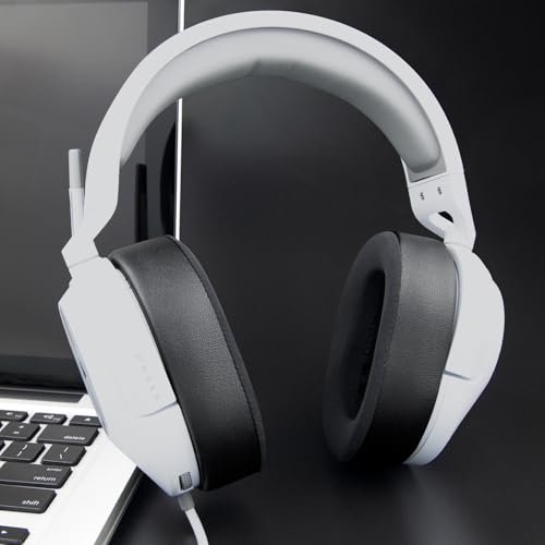 SOULWIT Cooling-Gel Earpads Replacement para Corsair HS65/HS55 Surround Wired, HS55 Surround V2, HS 65/HS 55 Wireless Core Gaming Headset, Almohadillas para Oídos con Espuma de Alta Densidad - Negro miniatura 3