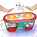TENGEE おもちゃ 楽器 知育玩具 ドラム 音楽おもちゃ 人気ランキング 8色回転ライト 10曲メロディ 8種類楽器効果音 女の子 男の子 誕生日プレゼント クリスマス 出産祝い