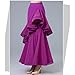 JRUIA Women's Chiffon Mopping Floor Length Skirt Beach Ankle Length Skirt High Waist Maxi Skirt Big Lotus Leaf Swing Skirts,Purple,XL