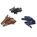 yueton 36pcs Black Blue Brown Glossy Snap Prong Clips Bendy Hair Clips Barrettes for Ladies Girls Hair Bows