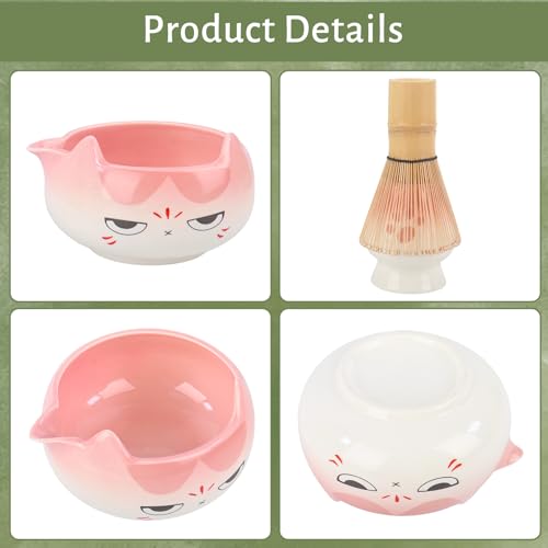 Kit complet à matcha 8 pièces avec bol chat et fouet en céramique