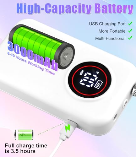 Uihol Fresa Per Unghie Professionale, 45,000RPM Lima Elettrica Per Unghie, Touchscreen, Con Punta In Ceramica Kit Unghie, Salone Manicure Set E Pedicure Elettrico Per Semipermanente Gel - 3