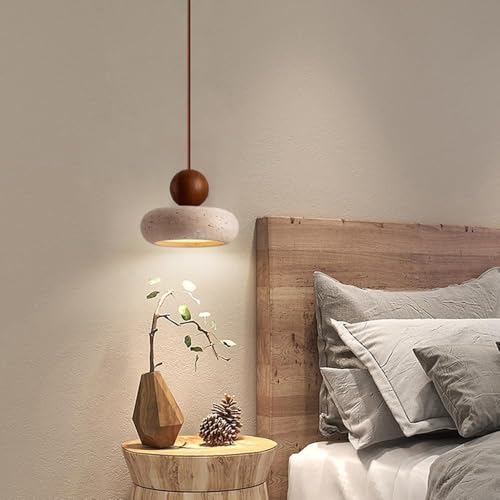 Lámpara de madera colgante pequeña para iluminar zonas oscuras de la mesa 4