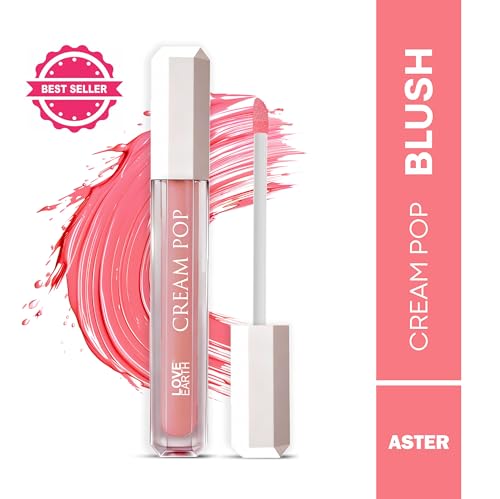 Image of Love Earth Cream Pop Blush - Aster| Hyaluronic Acid | Smooth, Lightweight, Long-Lasting | Dewy Finish, Easily Blendable| Everyday Natural Glow | Suitable for All Skin Types -2ML