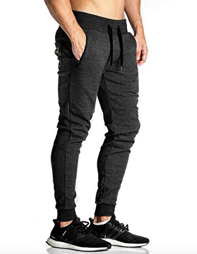 Image of Peppyzone Slim Fit Track Pant for Men with Zip Pocket