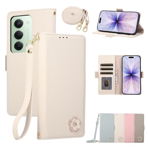 Rosbtib REDMI 15 5G �P�[�X �蒠�^ �V�����_�[ ������ �X�}�z�P�[�X ���h�~15 5g �P�[�X �蒠�^ �I�V���� ���z�^ �J�[�h���[ �g�уP�[�X REDMI�ɓK�p Redmi15 �蒠�^�P�[�X �X�g���b�v�t�� �X�^���h�@�\ �ϋv�� �y��