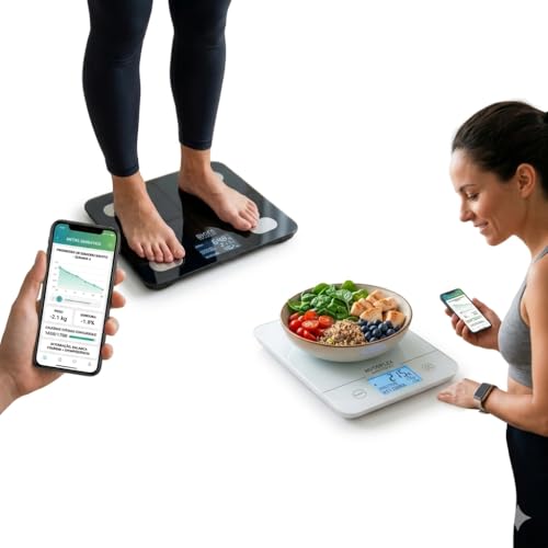 Kit Fitness Balança Digital Corporal 140kg Bioimpe...
