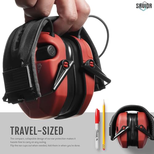 Image of Savior Equipment Apollo Electronic Earmuffs For Shooting w /Gel Ear Pads, 24dB NRR, Noise Cancelling Ear Protection Headset