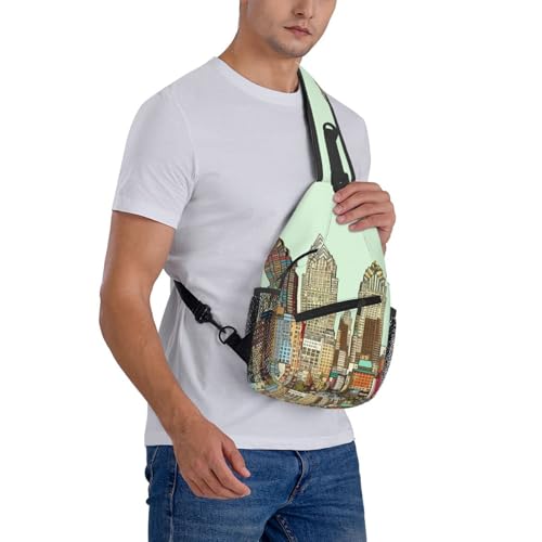 Mochila tipo Sling negra para uso diario y viaje miniatura 7
