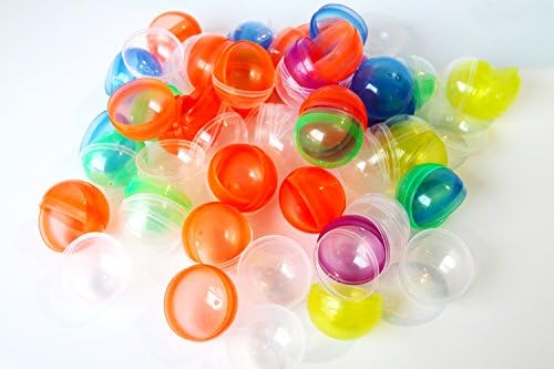 2 inch Empty Acorn Toy Capsules | 100 Quantity | All Mixed Colors | Vending Machine Capsules for Easter, Birthday, Halloween, Christmas | Perfect Party Favors