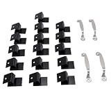 Luocute 16 Pcs Heavy Duty Hurricane Window Clips, Carbon Steel Shutter Clamps for Window Protection, Joist Hangers for Roofing Connectors Universal Fit for Plywood 1/2 to 3/4 Inch