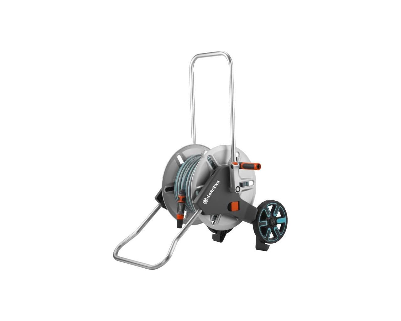 GARDENA Enrouleur de Tuyau CleverRoll M métal Tuyau Classic 25m Ø15mm Adapté Petit Jardin Kit Complet (18543-26)